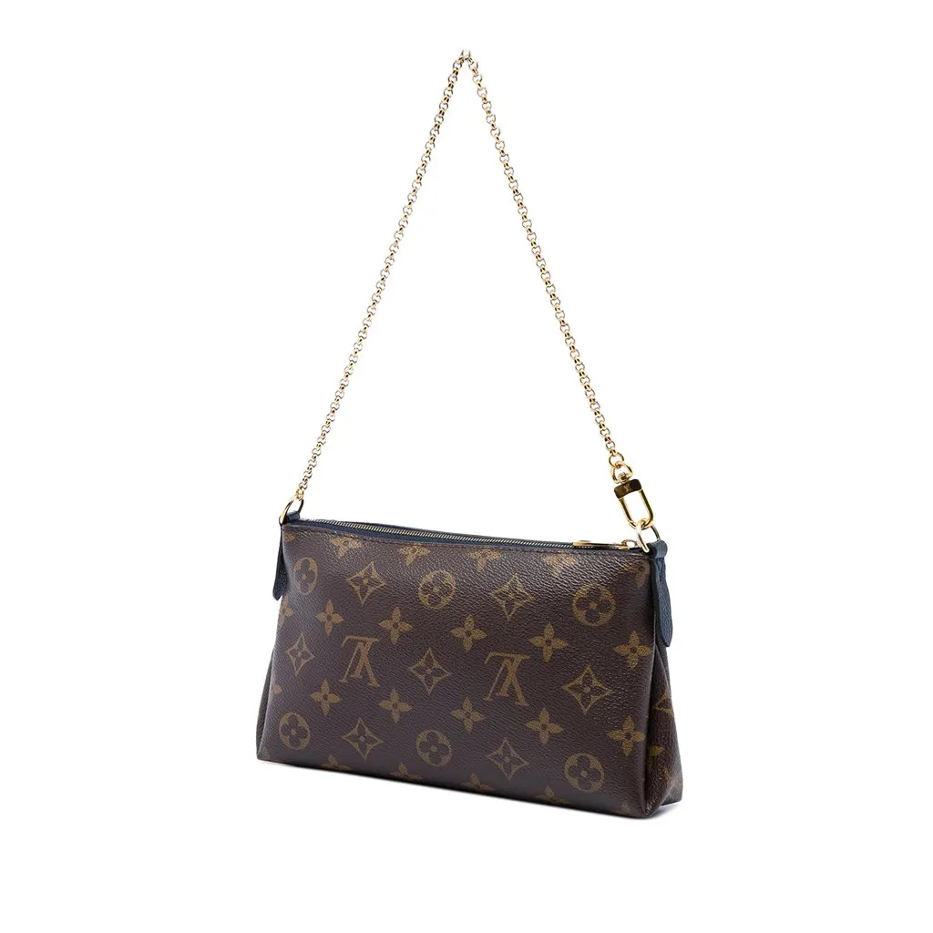 Louis Vuitton Monogram Pallas Clutch Brown Canvas Very good - Back View