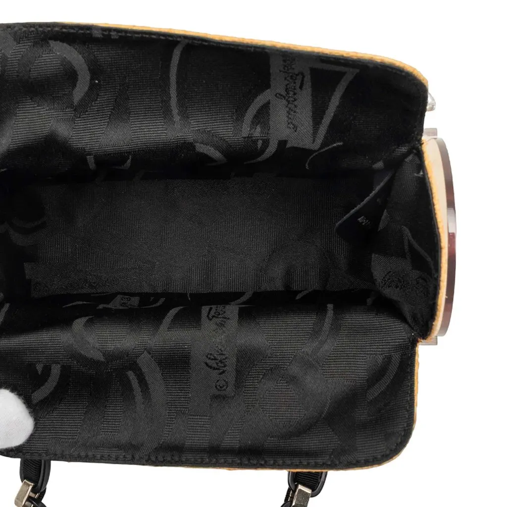 Ferragamo Acrylic Handbag White Plastic Very good - Model View