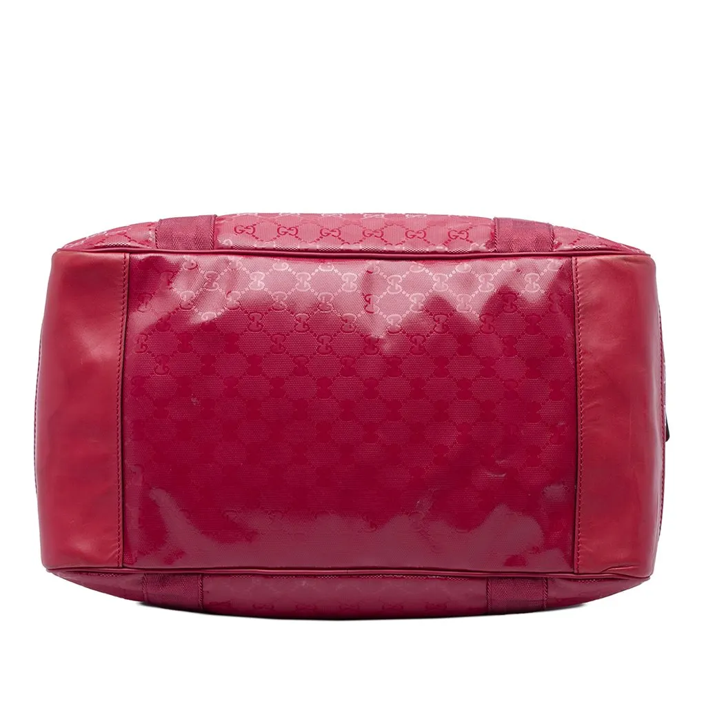Gucci Large GG Imprime Duffle Bag Red Canvas Good - Inside View