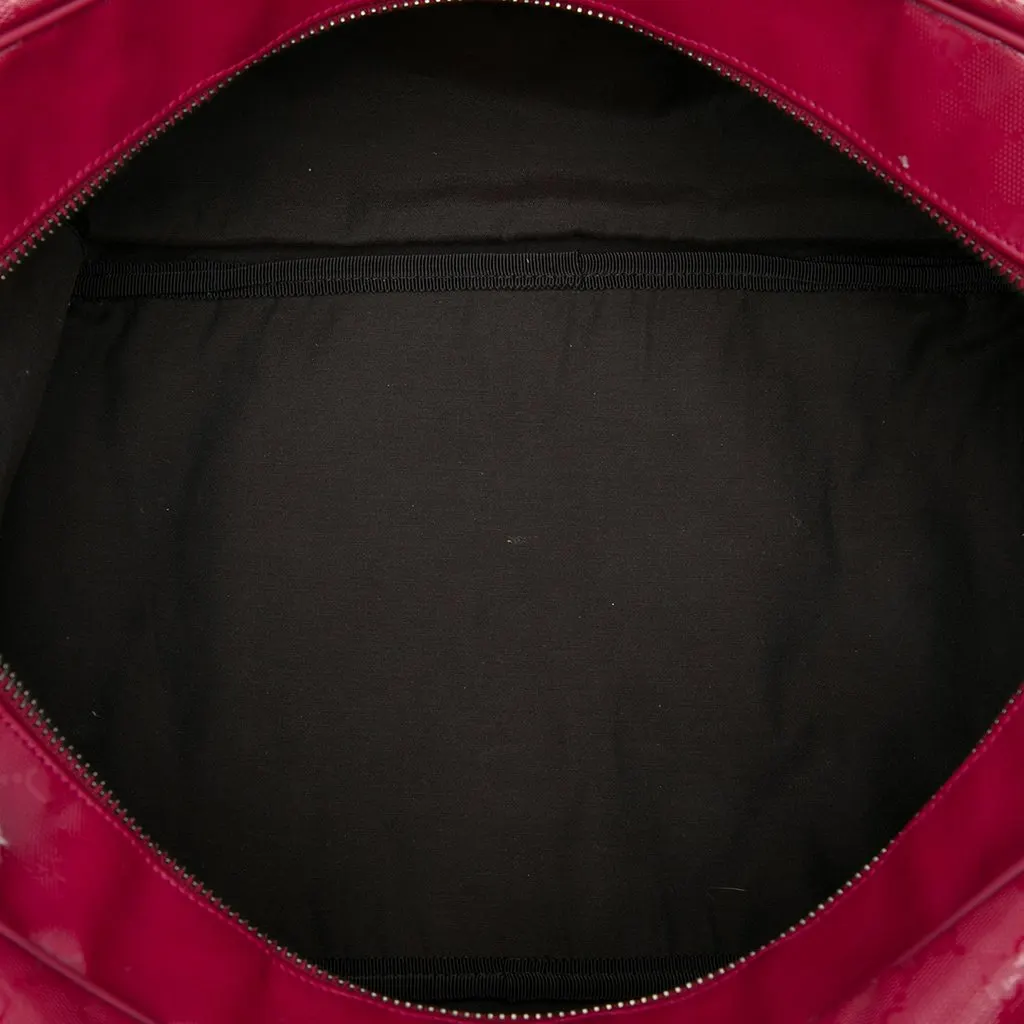 Gucci Large GG Imprime Duffle Bag Red Canvas Good - Model View