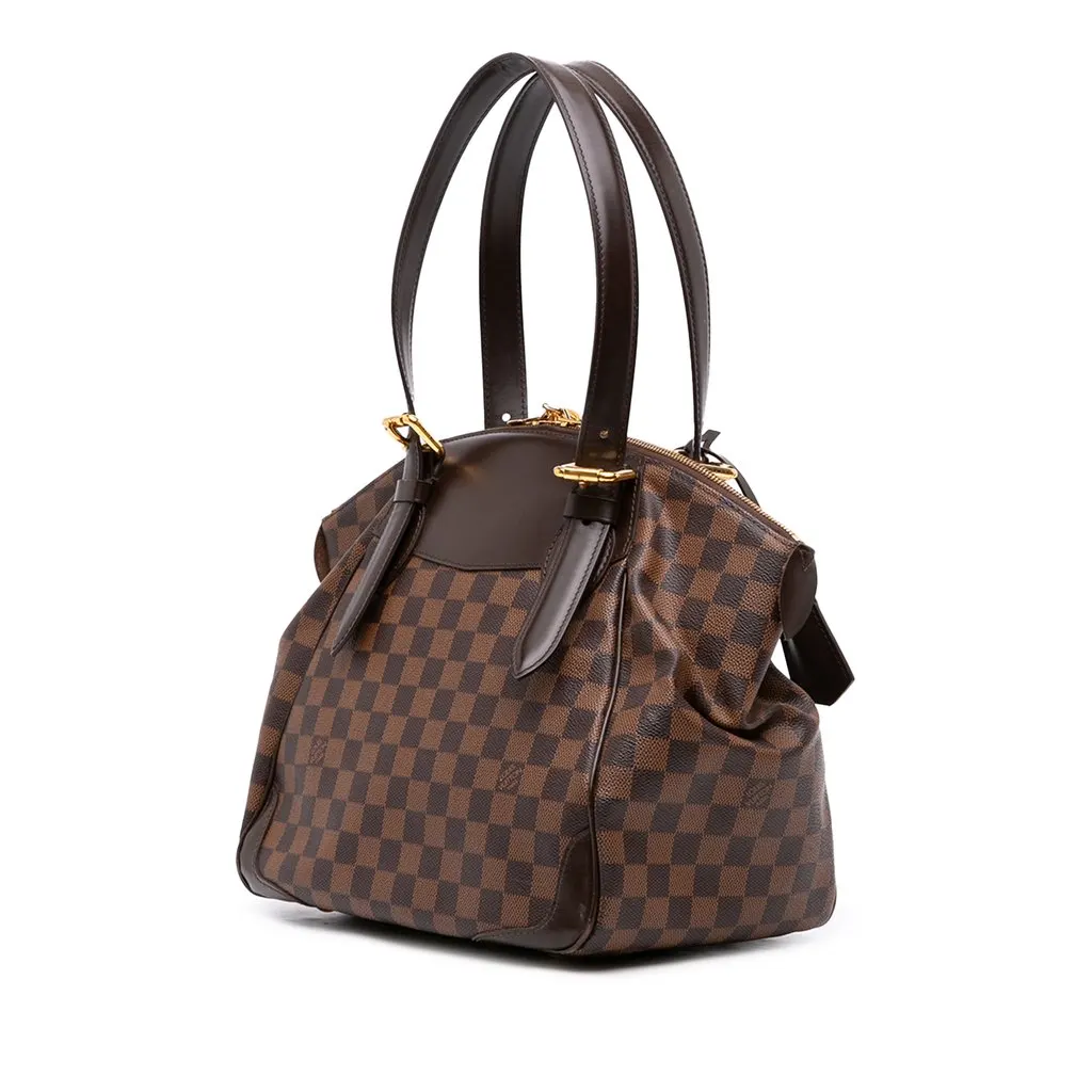 Louis Vuitton Damier Ebene Verona MM Brown Canvas Good - Back View