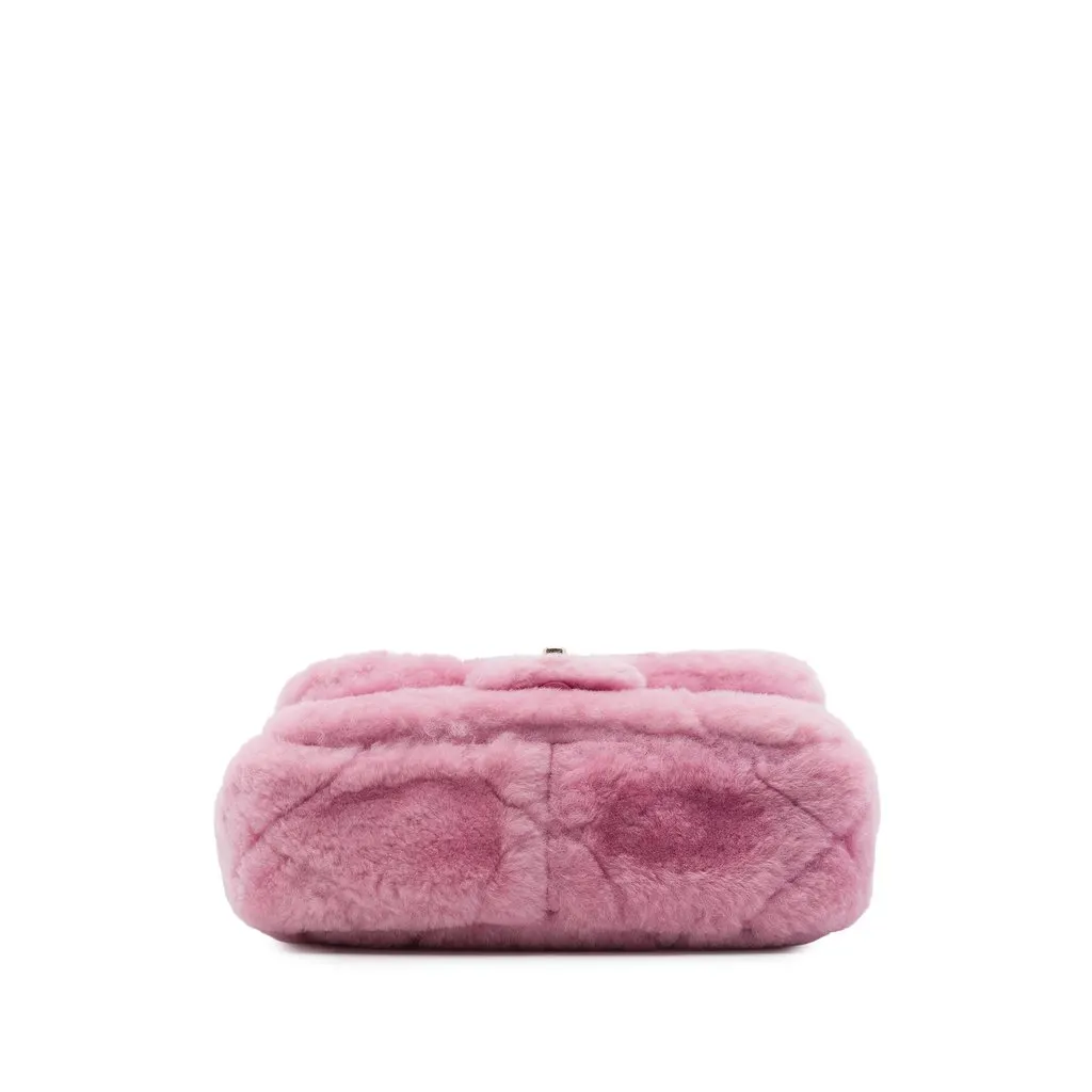 Chanel Quilted Shearling Coconing Single Flap Pink Shearling Very good - Inside View