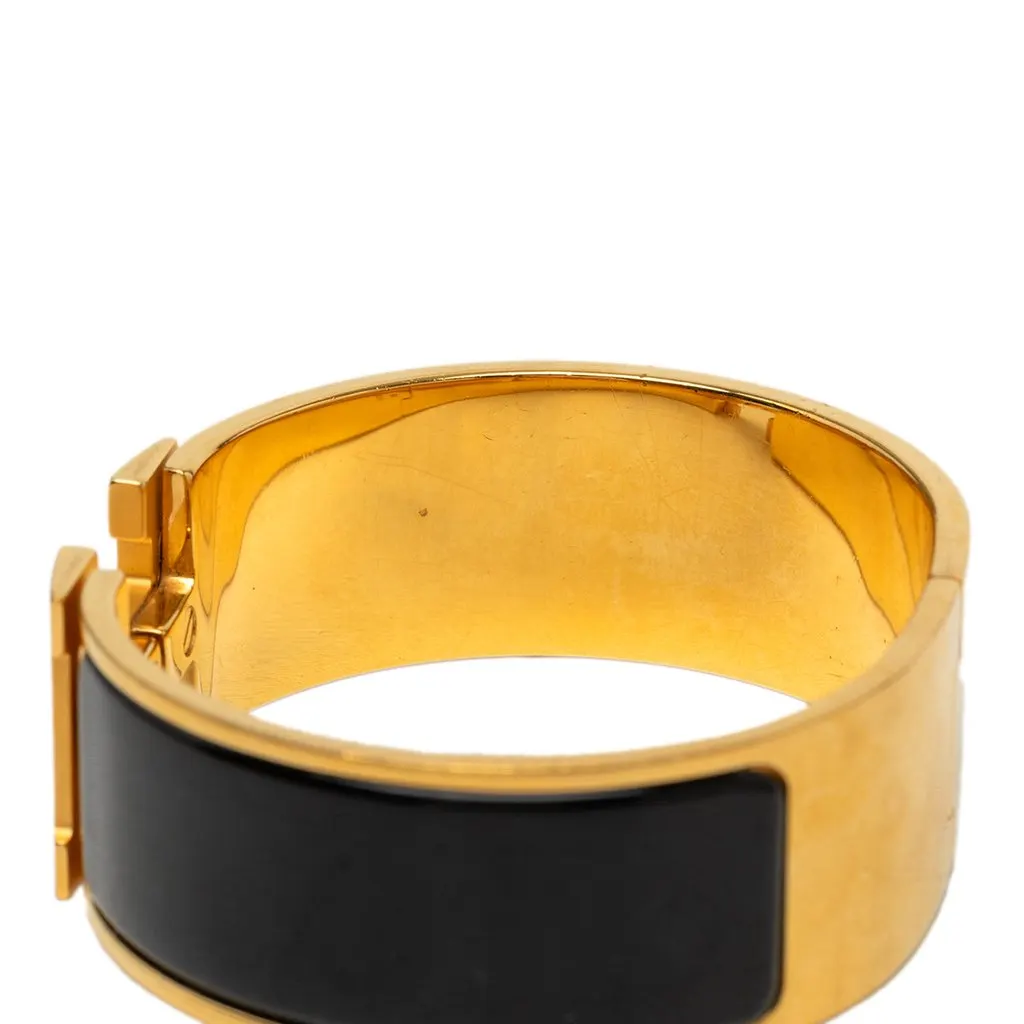 Hermès Wide Enamel Clic Clac H Bracelet PM Black Enamel Very good - Box View
