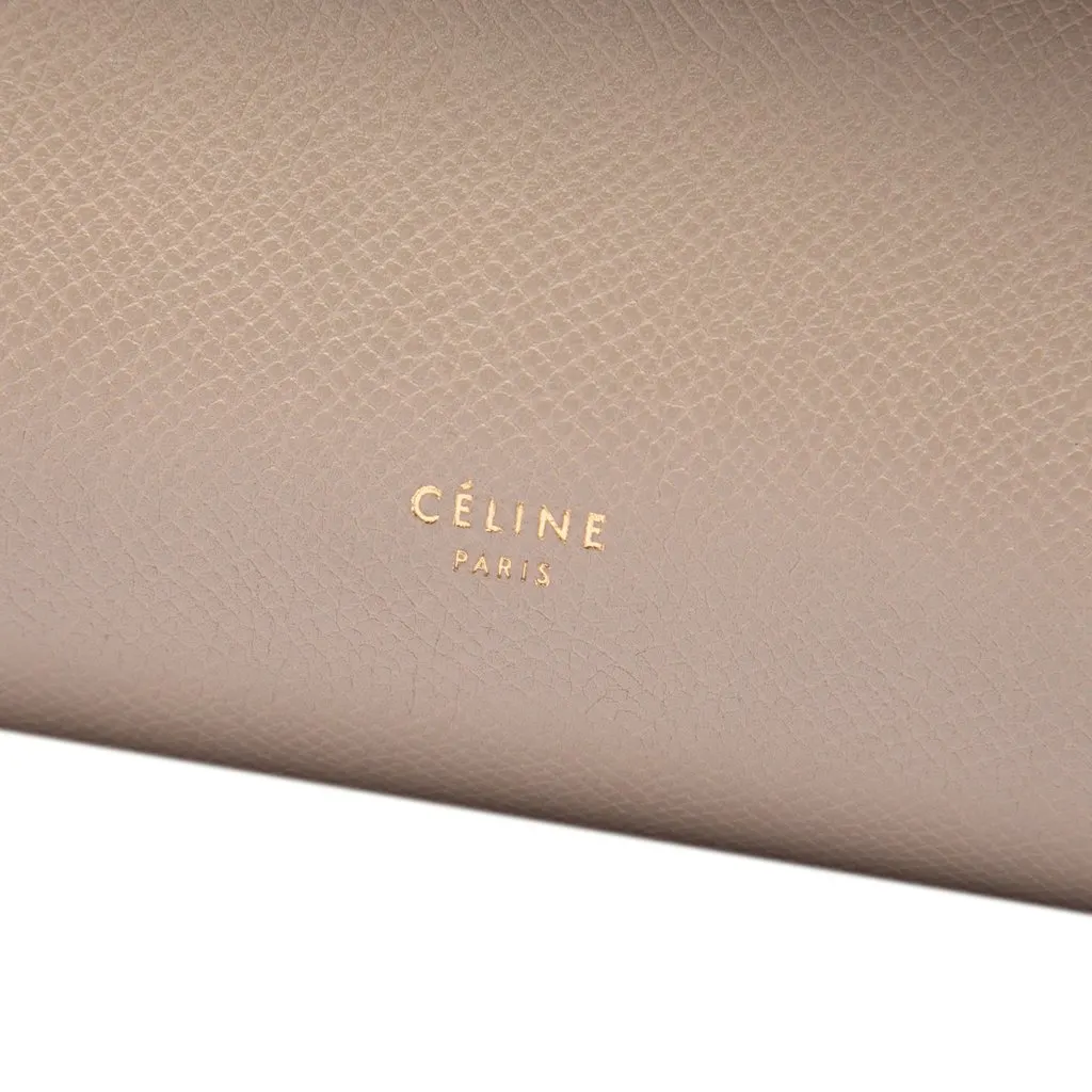 Celine Micro Grained Calfskin Belt Bag Beige Leather Very good - Box View