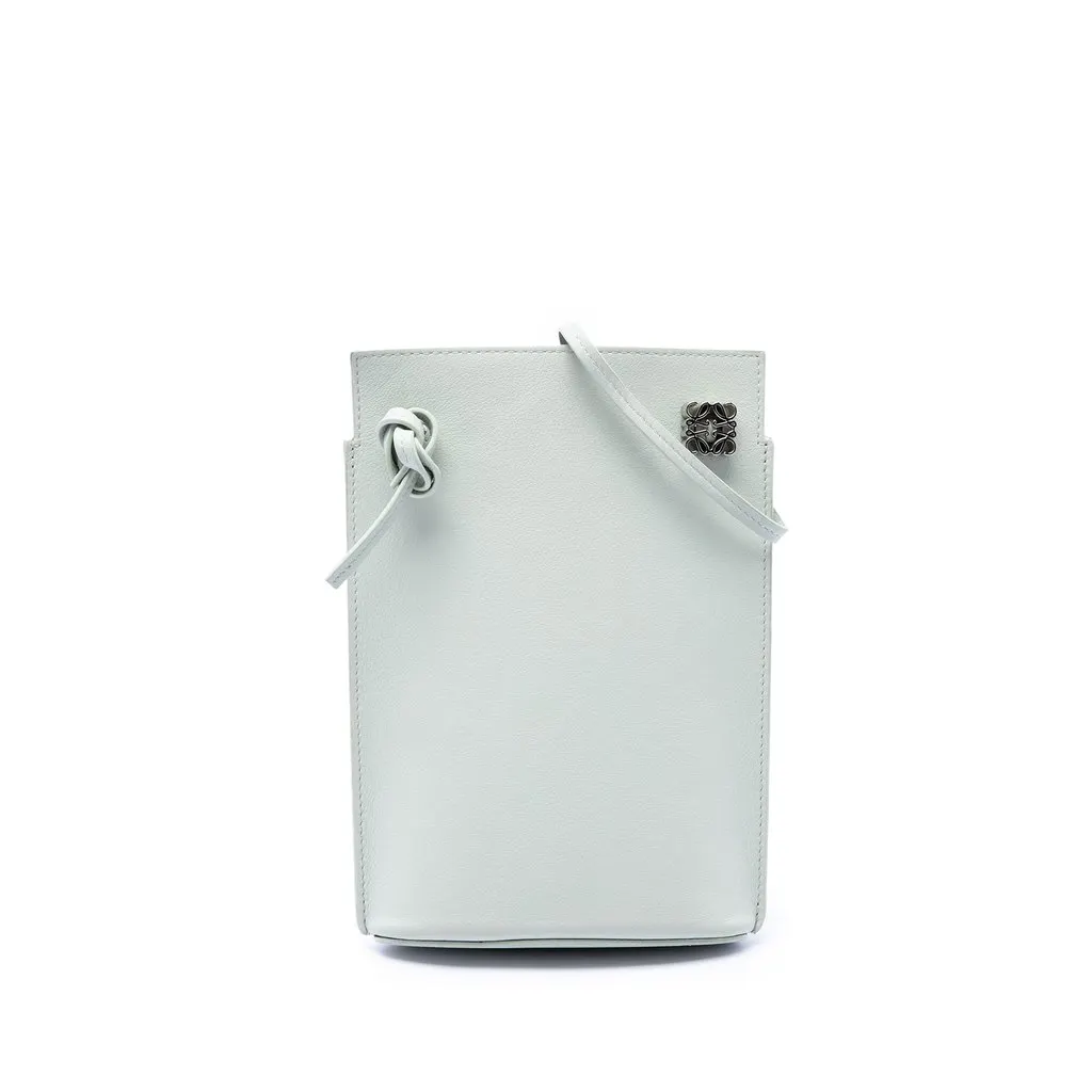 Loewe Calfskin Dice Pocket Crossbody White Leather Very good - Front View