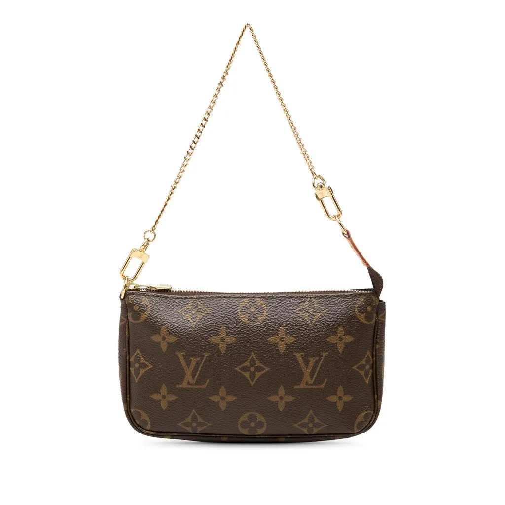 Louis Vuitton Monogram Mini Pochette Accessoires Brown Canvas Very good - Front View