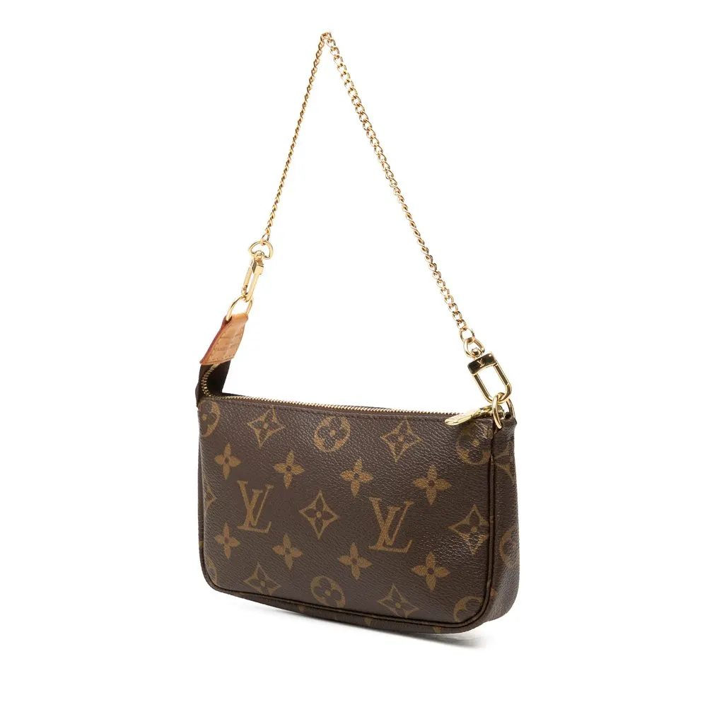 Louis Vuitton Monogram Mini Pochette Accessoires Brown Canvas Very good - Back View