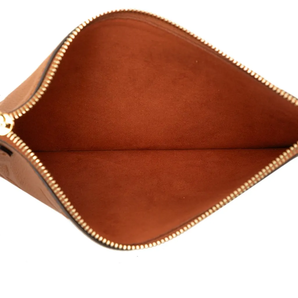 Louis Vuitton Monogram Empreinte Giant Neverfull MM Pouch Brown Leather Very good - Model View