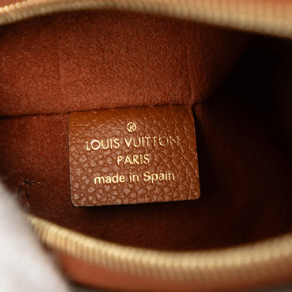 Louis Vuitton Monogram Empreinte Giant Neverfull MM Pouch Brown Leather Very good - Box View