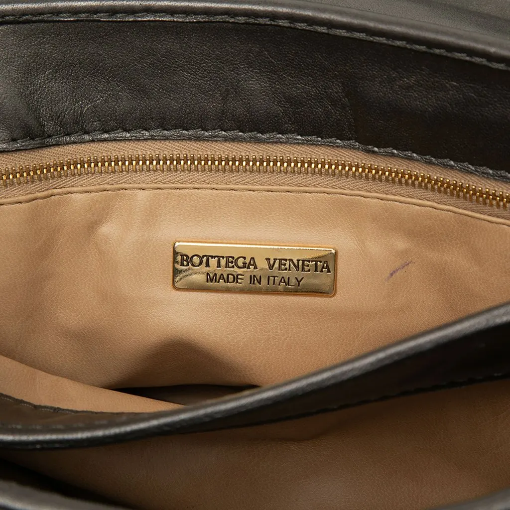 Bottega Veneta Metallic Nappa Intrecciato Flap Silver Leather Very good - Box View