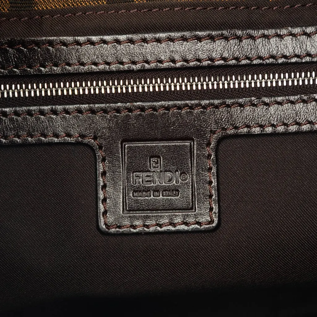 Fendi Zucca Canvas Shoulder Bag Brown Very good - Box View