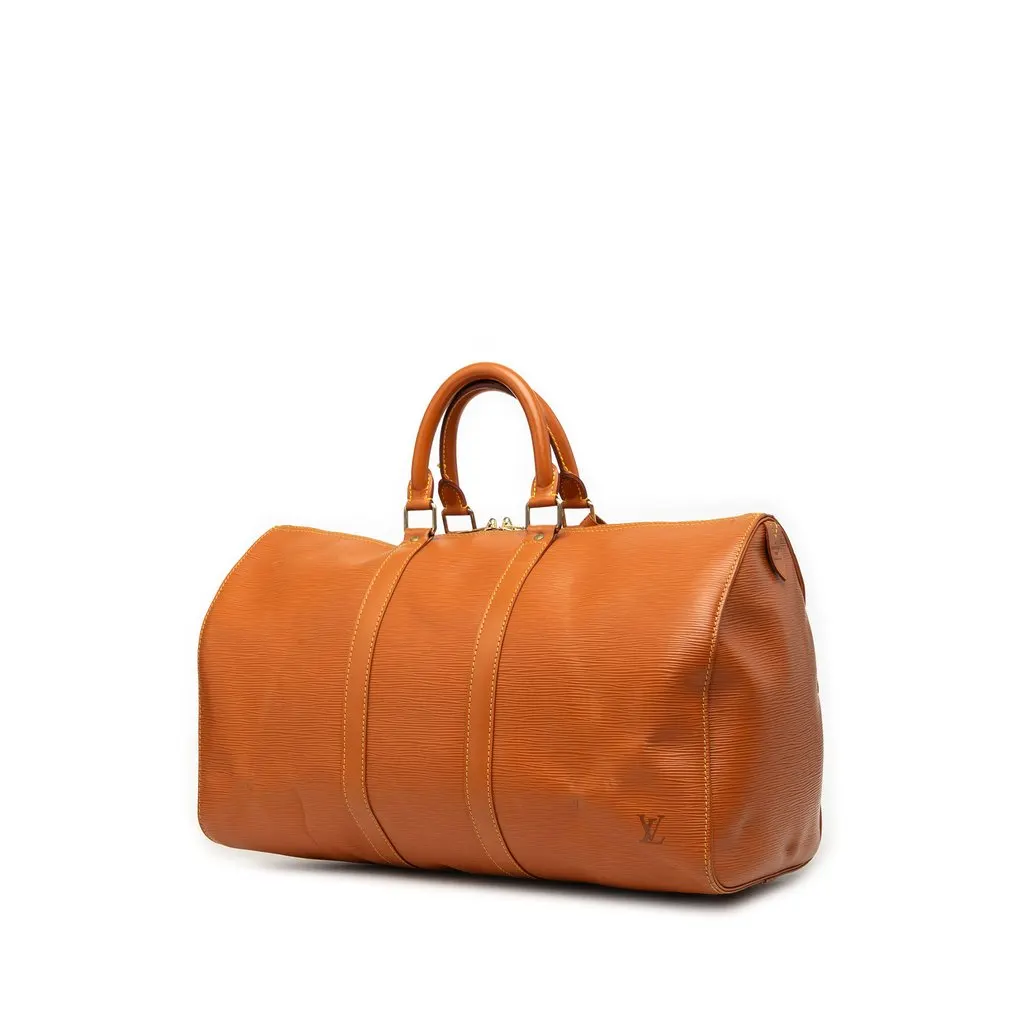 Louis Vuitton Epi Keepall 45 Brown Leather Very good - Back View