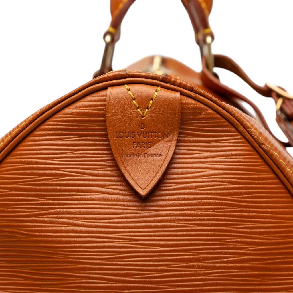Louis Vuitton Epi Keepall 45 Brown Leather Very good - Box View