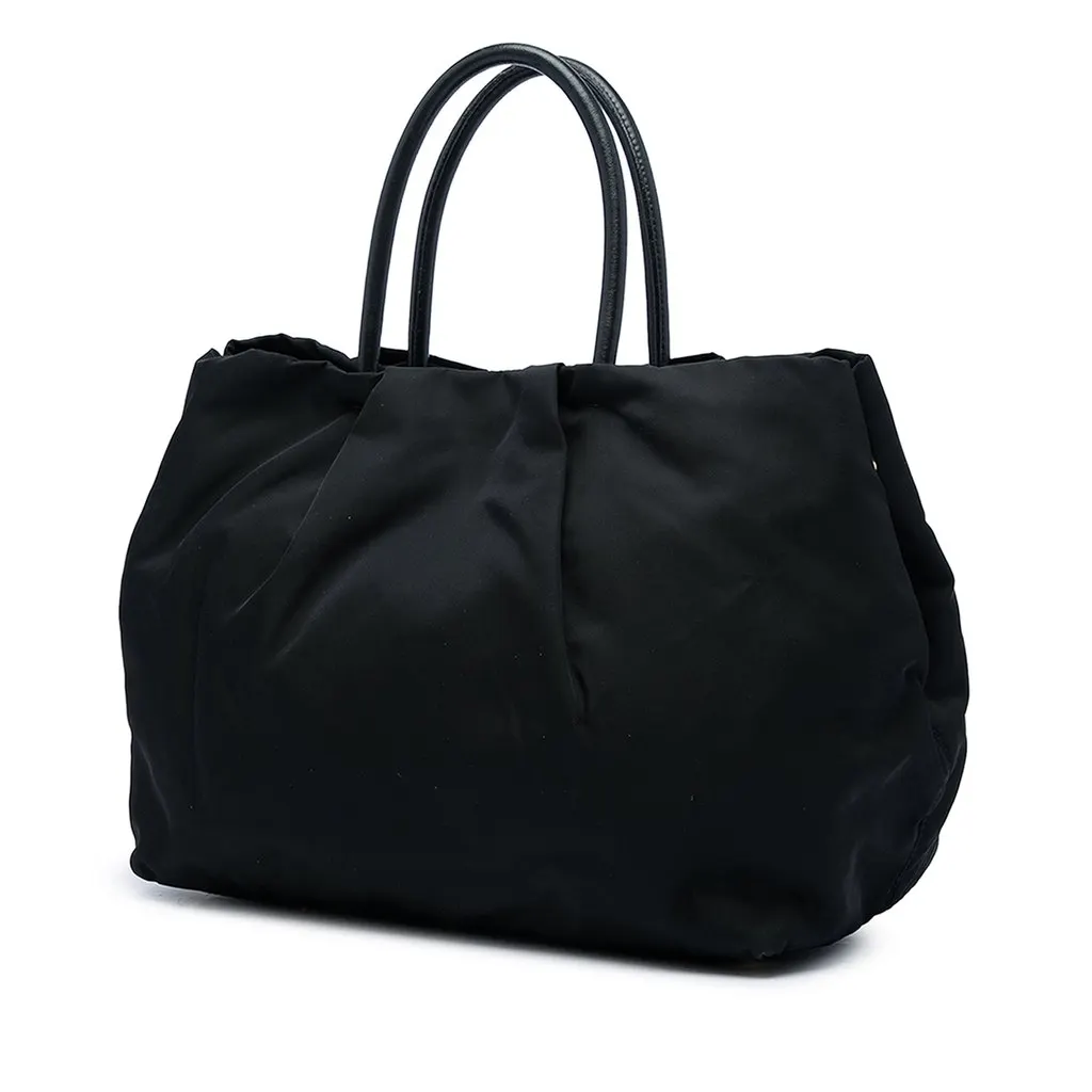 Prada Tessuto Fiocco Bow Tote Black Very good - Back View