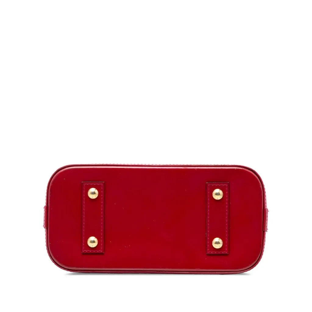 Louis Vuitton Monogram Vernis Alma BB Red Leather Very good - Inside View