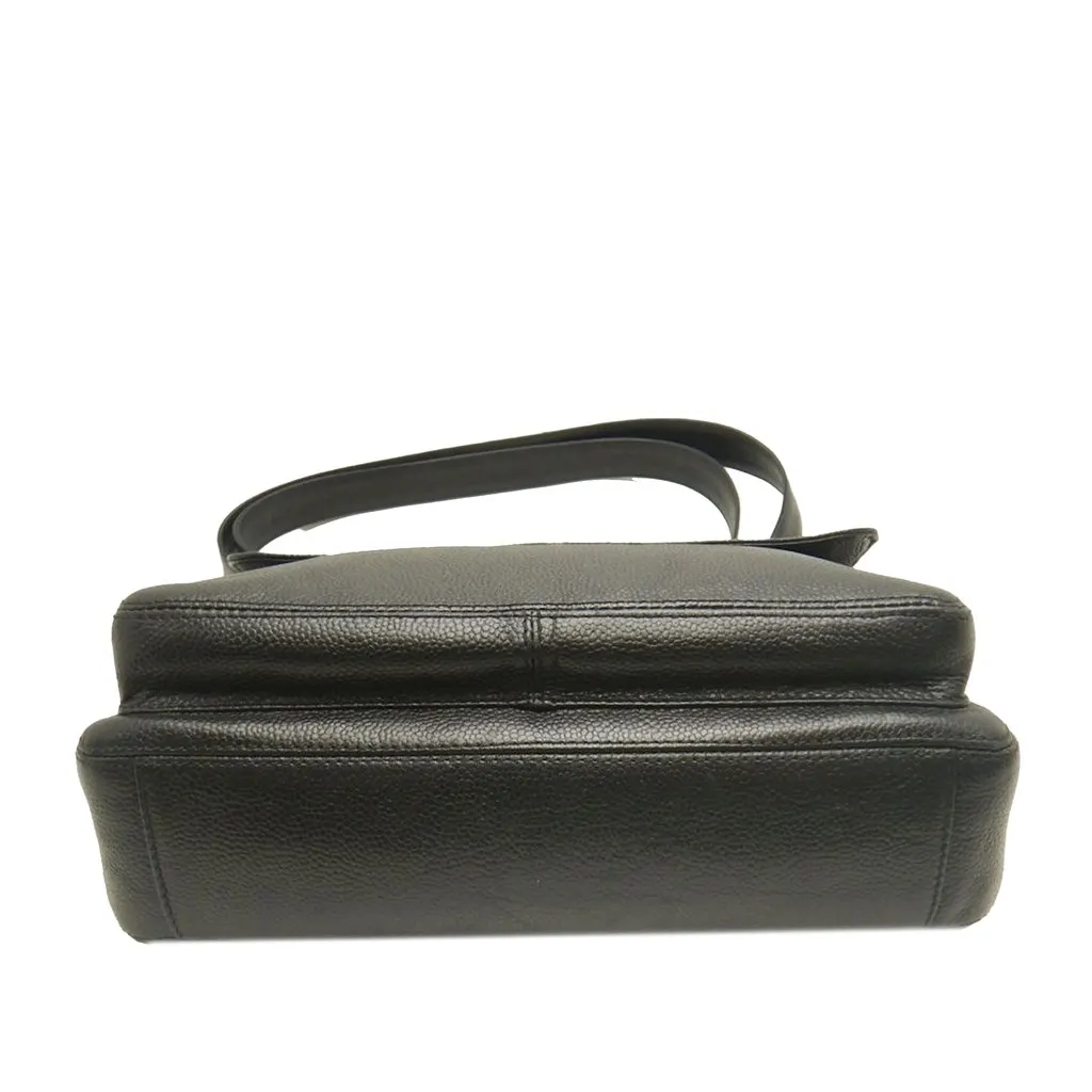 Chanel CC Caviar Front Pocket Chain Tote Black Leather Very good - Back View