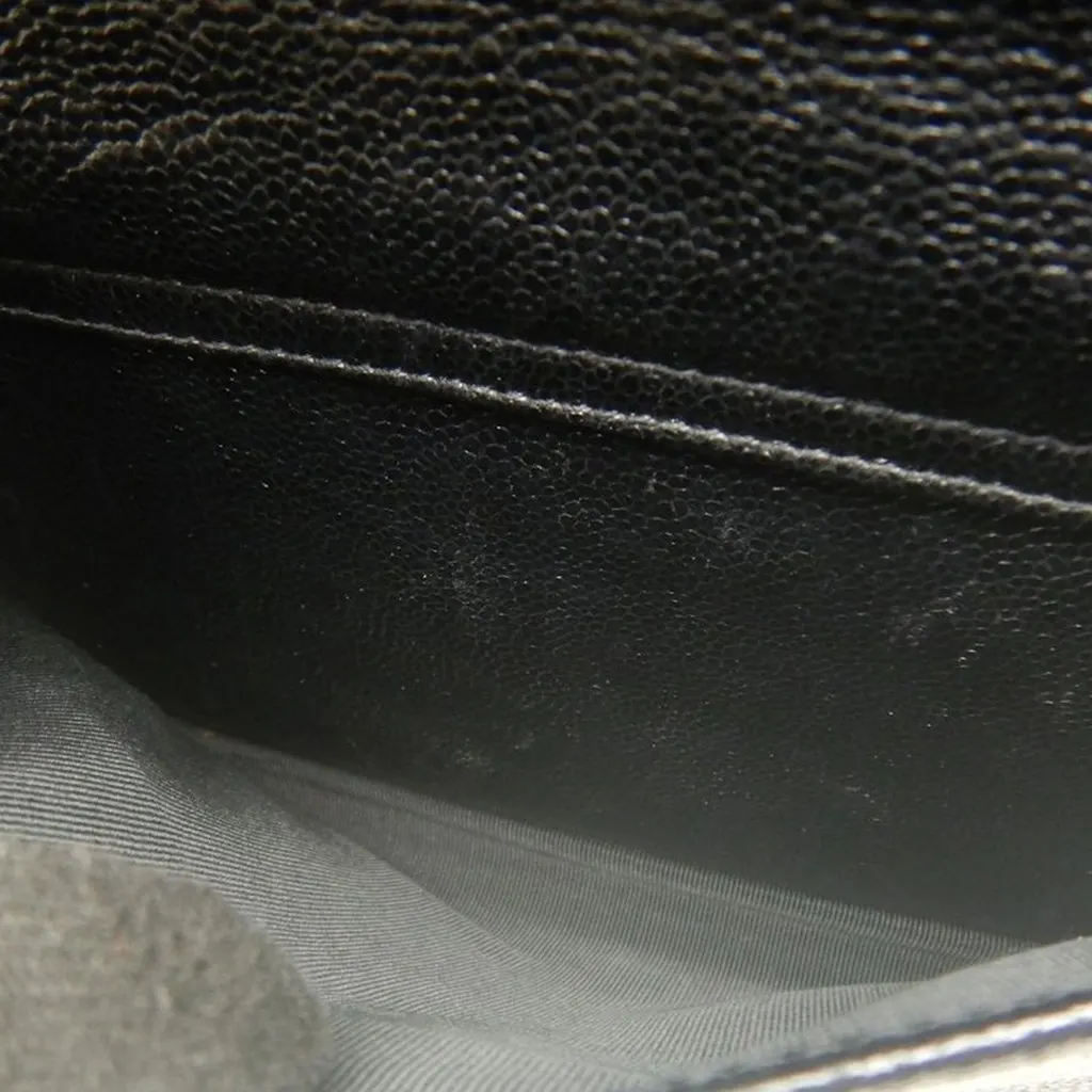 Chanel CC Caviar Front Pocket Chain Tote Black Leather Very good - Model View