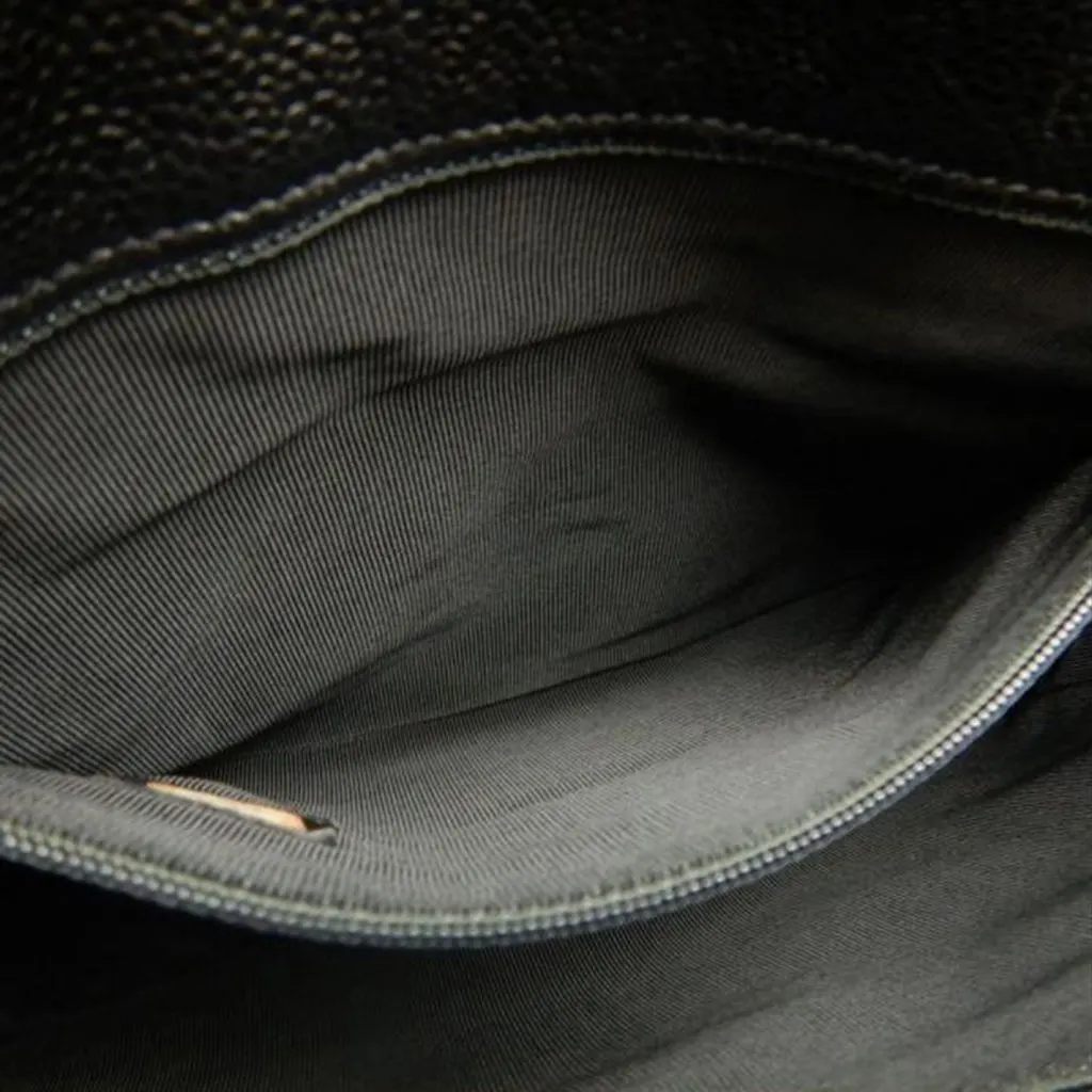 Chanel CC Caviar Front Pocket Chain Tote Black Leather Very good - Box View