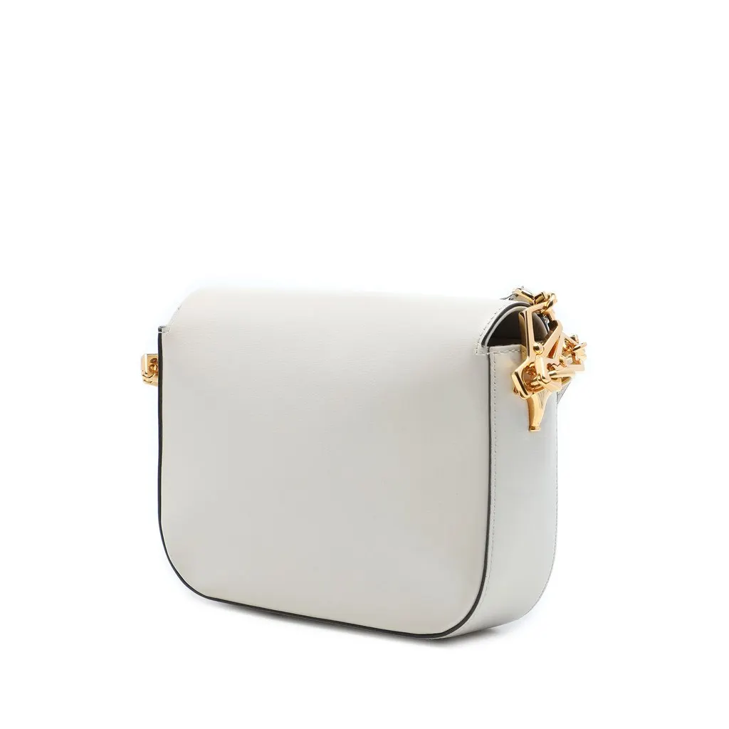 Gucci Small Calfskin Web Horsebit 1955 Crossbody White Leather Very good - Back View