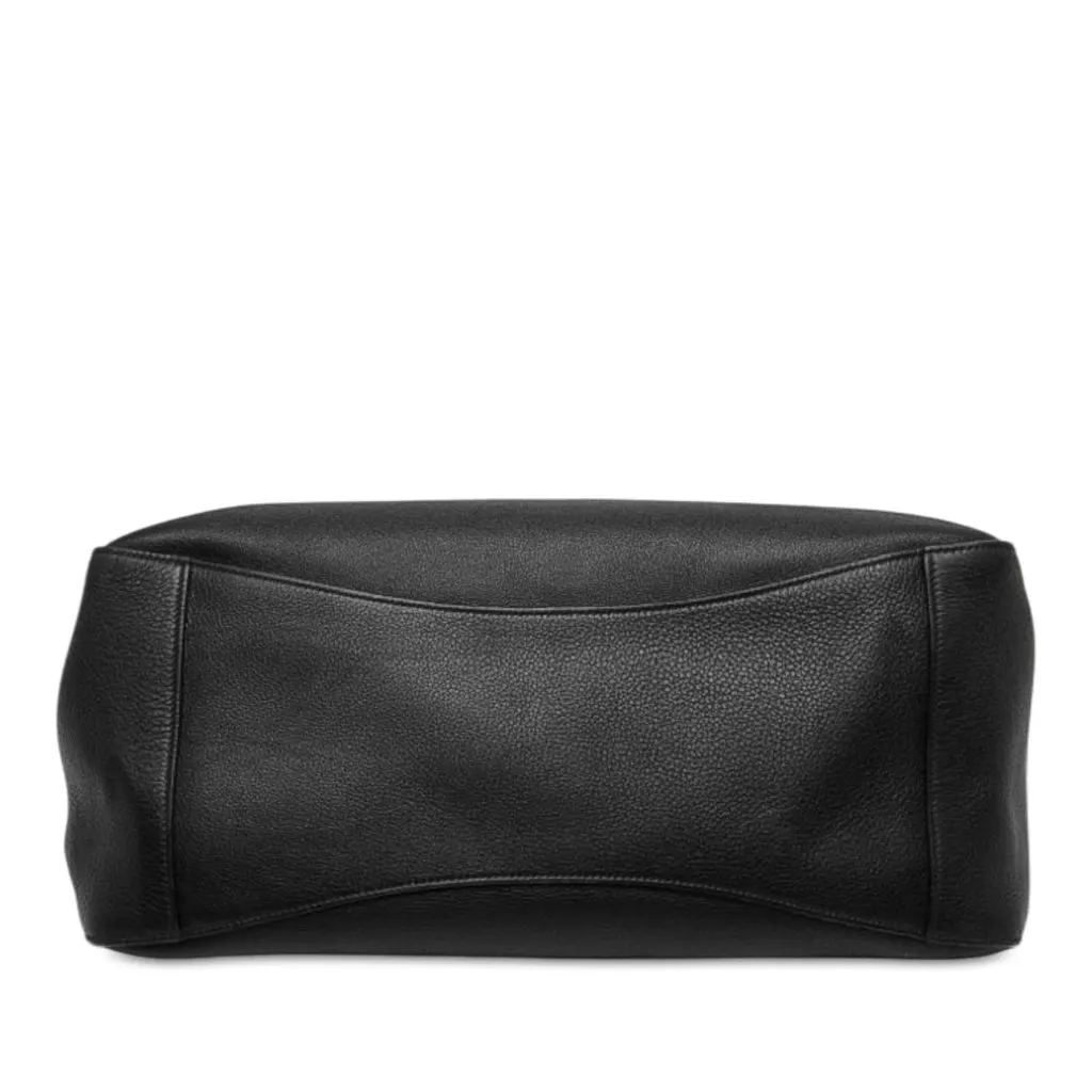 Prada Large Soft Grain Leather Tote Black Leather Very good - Inside View