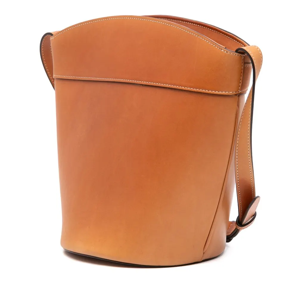 Celine Leather Crecy Bucket Bag Brown Leather Very good - Back View