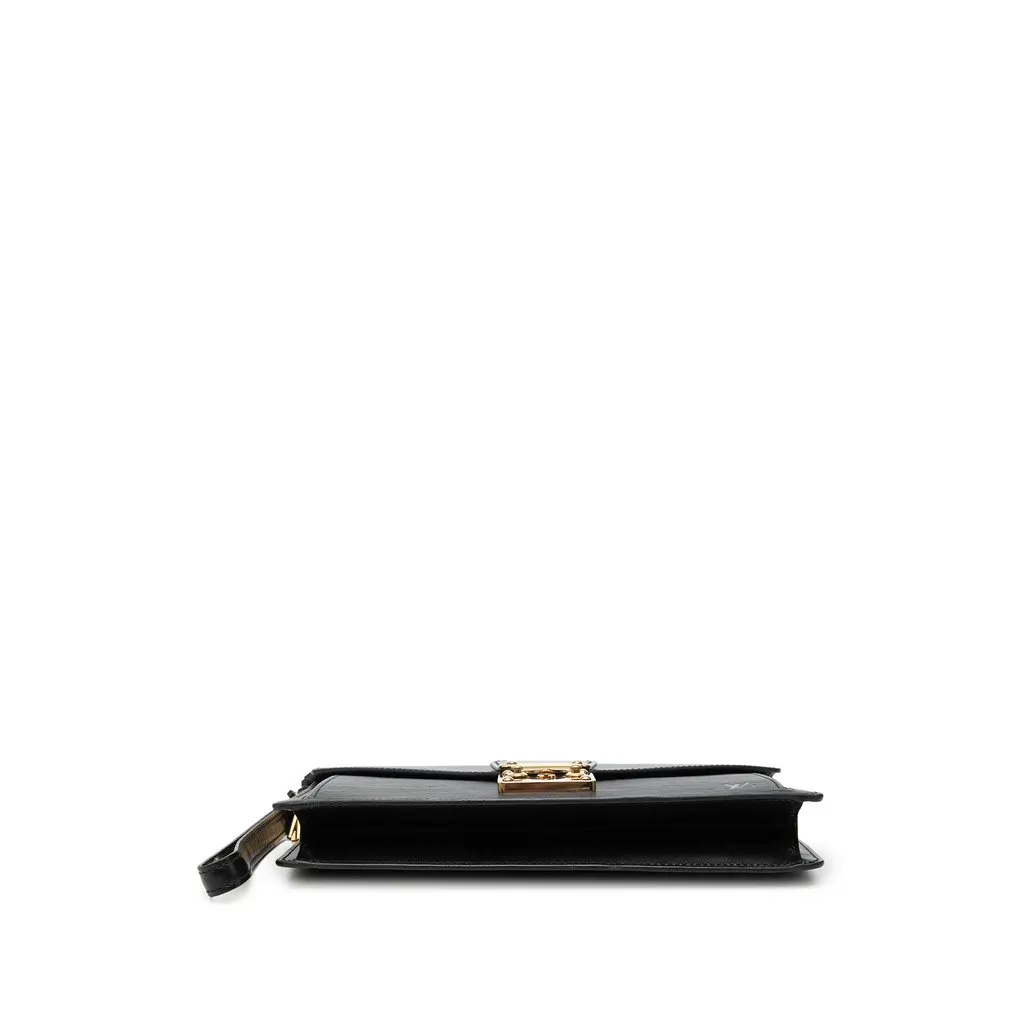 Louis Vuitton Epi Pochette Sellier Dragonne Black Leather Good - Inside View