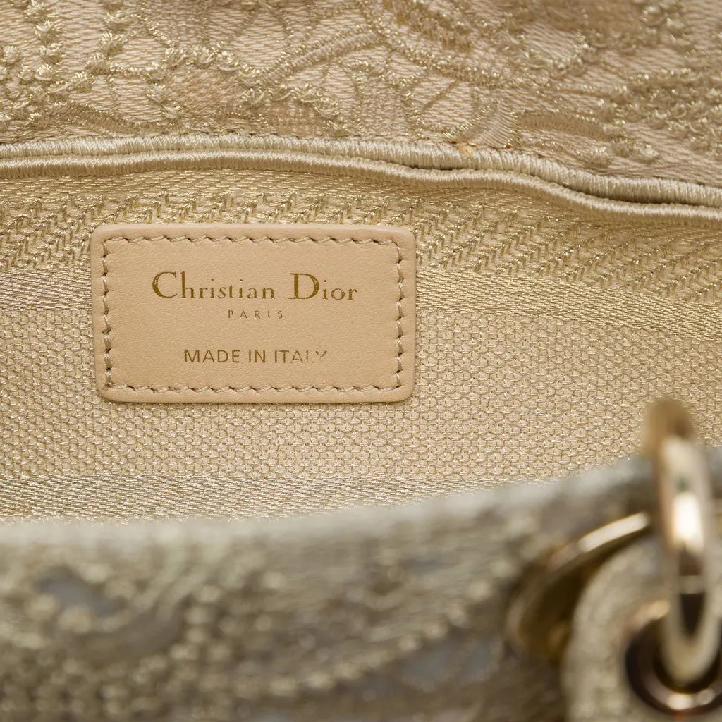 Dior Medium Embroidered Lace 3D Macrame Lady D Joy Beige Lace Very good - Box View
