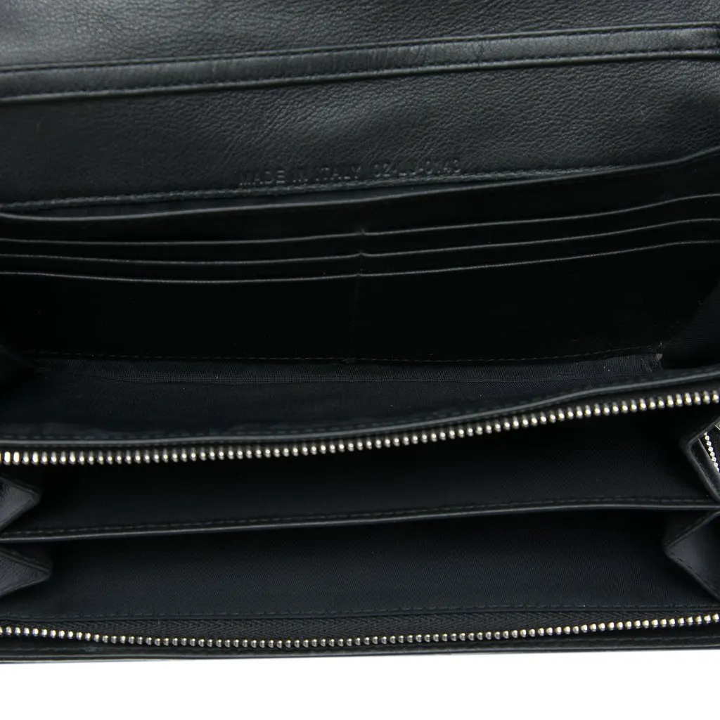 Dior Patent Cannage Miss Dior Wallet on Chain Black Leather Good - Model View