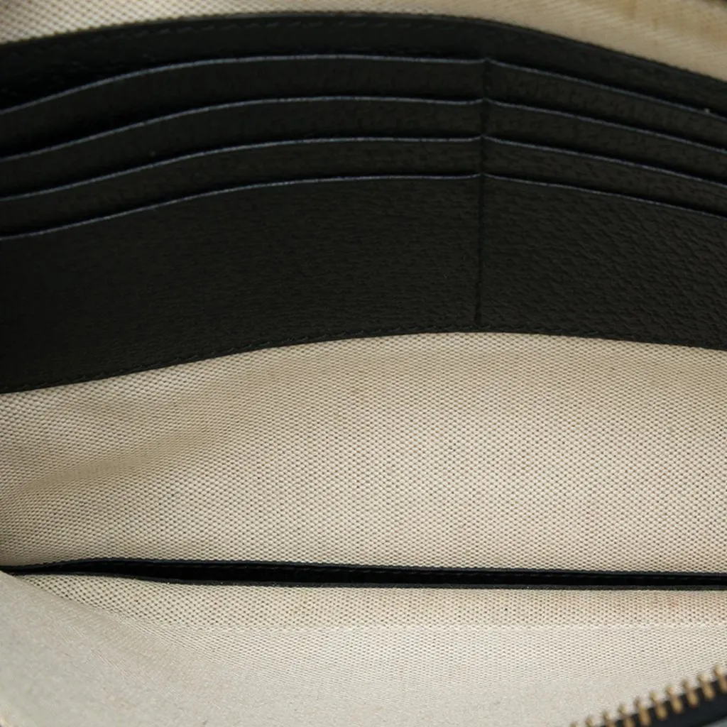 Gucci Calfskin Bee Star Clutch Black Leather Very good - Model View