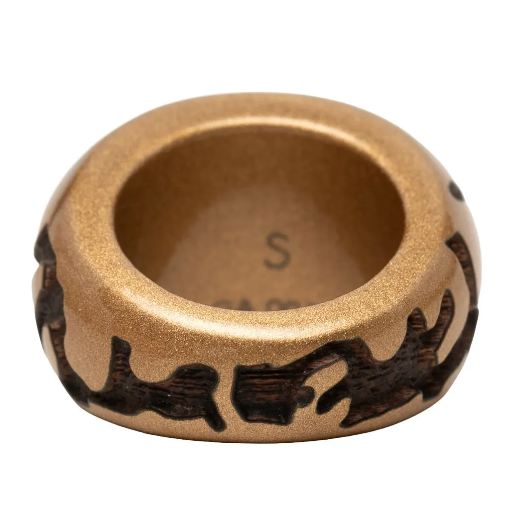 Louis Vuitton Lacquered Wood Leomonogram Ring S Gold Very good - Inside View