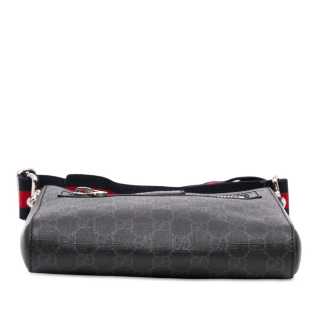 Gucci Small GG Supreme Web Messenger Bag Black Very good - Inside View