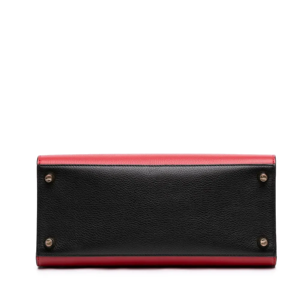Christian Louboutin Medium Bicolor Grained Calfskin Paloma Spike Tote Red Leather Very good - Inside View