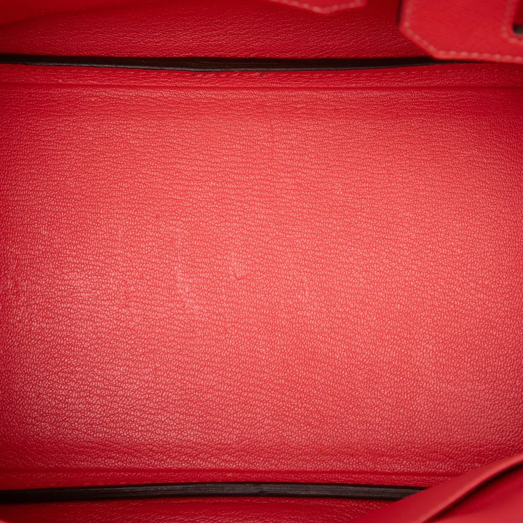 Hermès Clemence Birkin Retourne 30 Red Leather Very good - Model View