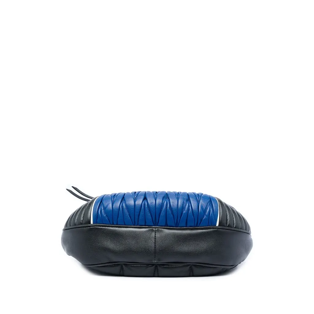 Miu Miu Matelasse Tricolor Nappa Rider Shoulder Bag Black Leather Very good - Inside View