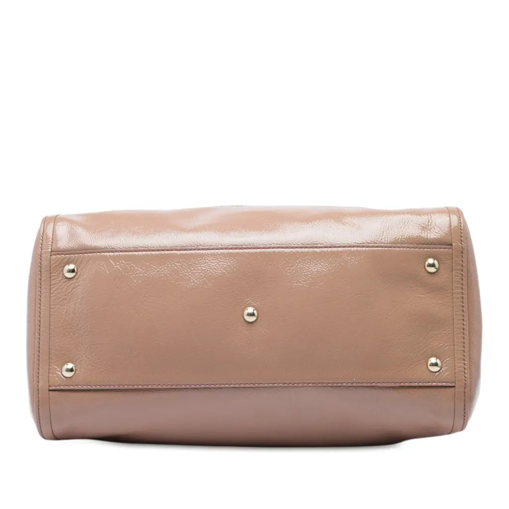 Gucci Medium Patent Soho Cellarius Tote Brown Leather Very good - Inside View