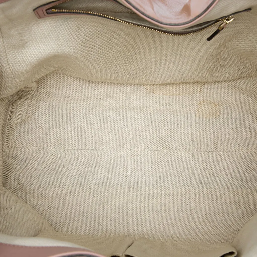 Gucci Medium Patent Soho Cellarius Tote Brown Leather Very good - Model View