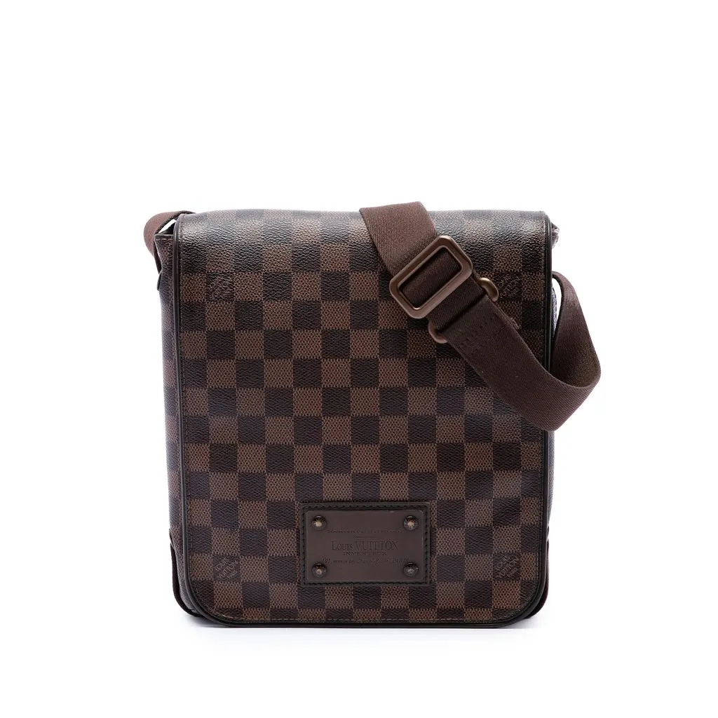 Louis Vuitton Damier Ebene Brooklyn PM Brown Canvas Very good - Front View