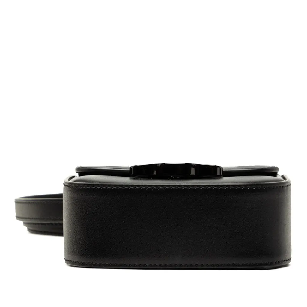 Celine Mini Shiny Calfskin Triomphe Crossbody Black Leather Very good - Inside View