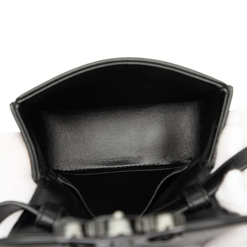 Celine Mini Shiny Calfskin Triomphe Crossbody Black Leather Very good - Model View