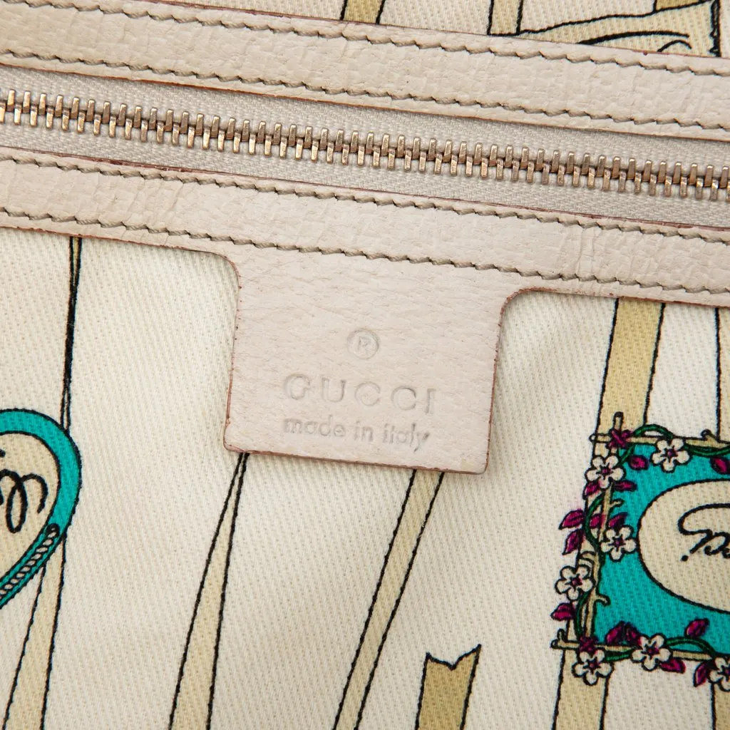 Gucci GG Canvas Web Jolicoeur Tote Beige Canvas Very good - Box View