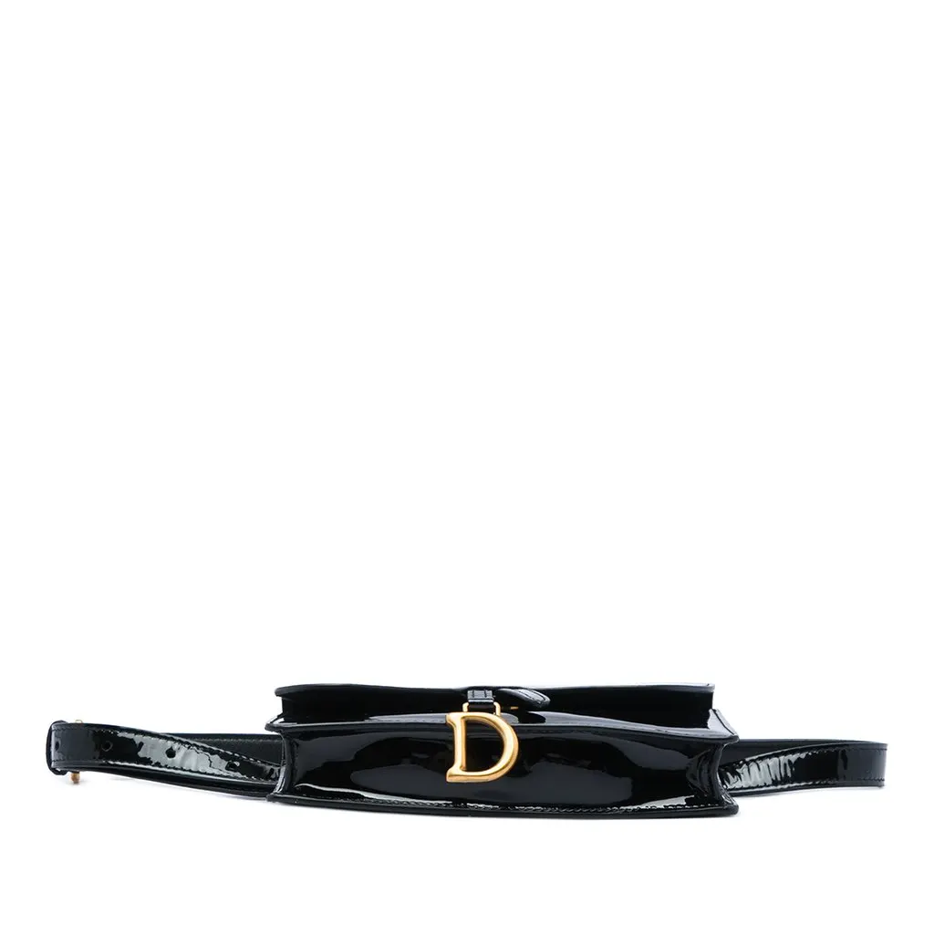 Dior Patent Saddle Belt Bag Black Leather Very good - Inside View