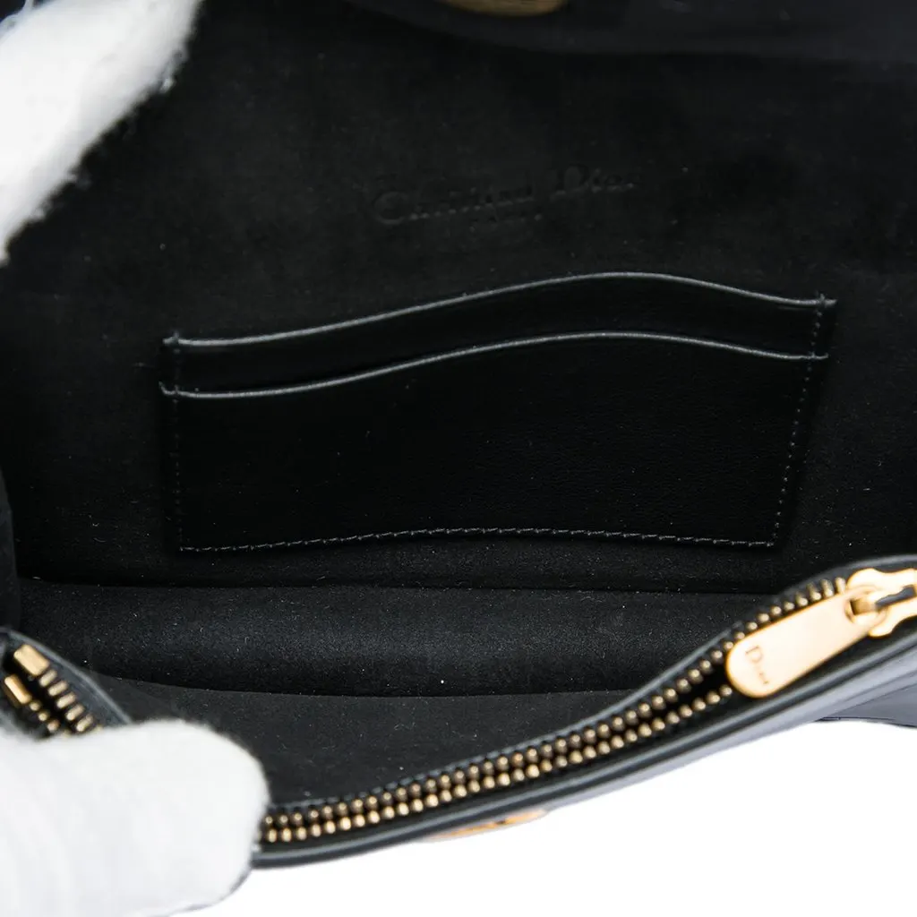 Dior Patent Saddle Belt Bag Black Leather Very good - Model View