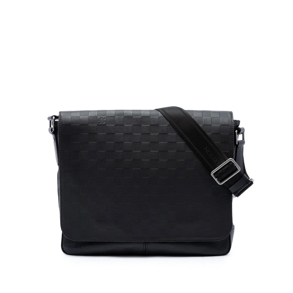 Louis Vuitton Damier Infini District MM Black Leather Very good - Front View