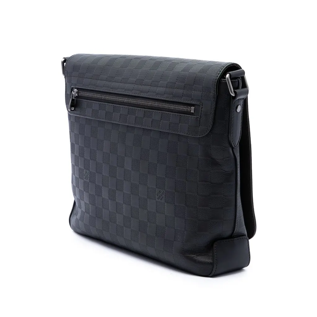 Louis Vuitton Damier Infini District MM Black Leather Very good - Back View