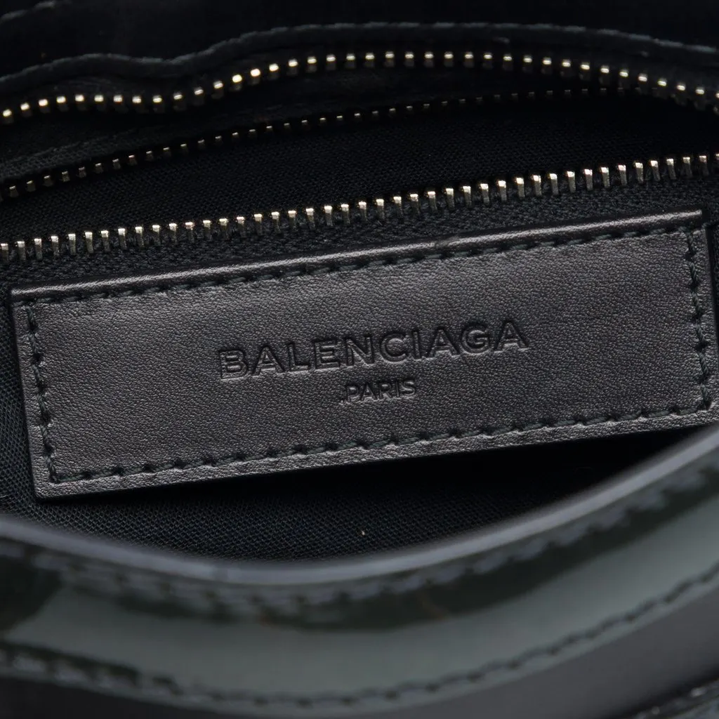 Balenciaga Mini Lambskin and Patent Motocross Giant 21 City Satchel Black Leather Very good - Box View