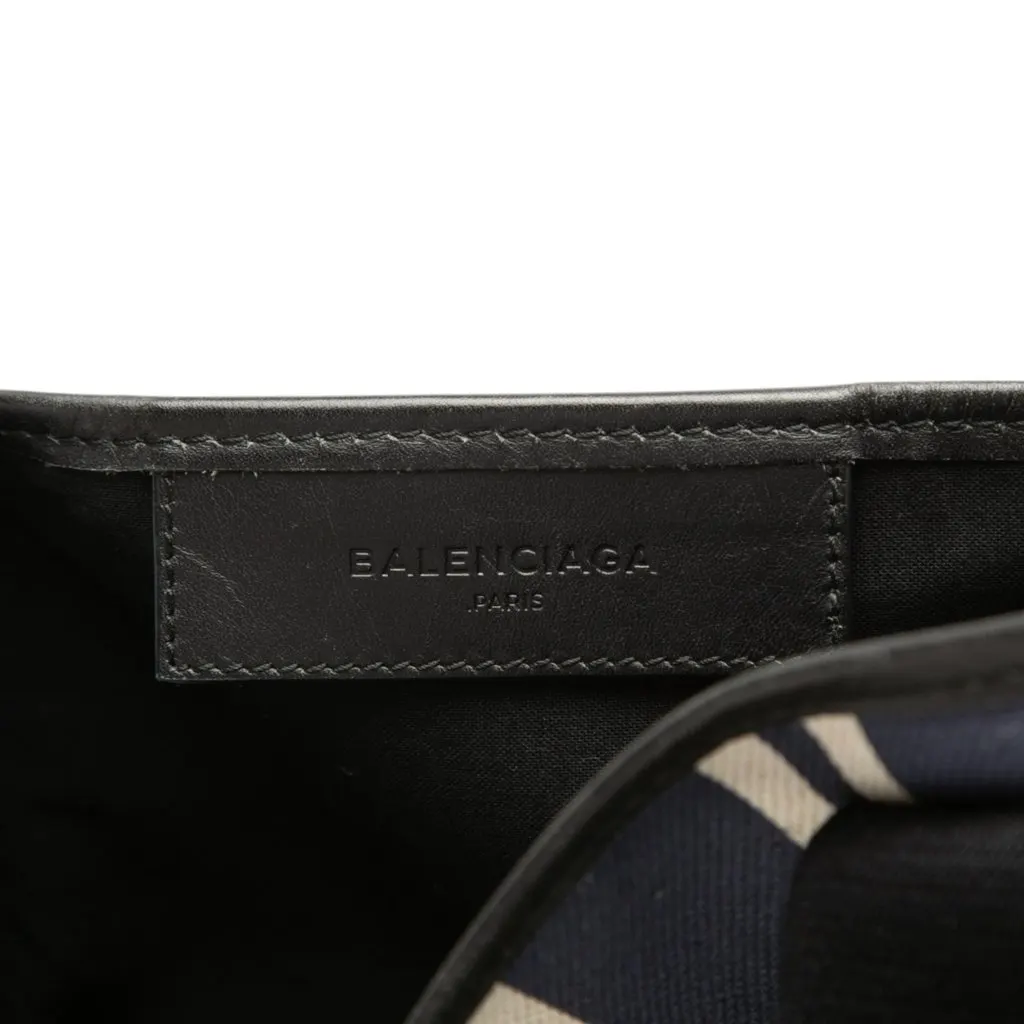 Balenciaga Canvas Striped Navy Cabas S Blue Very good - Box View