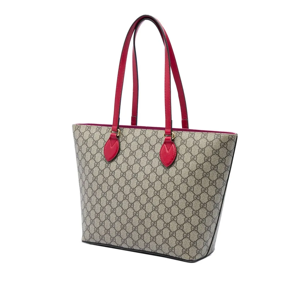 Gucci Medium GG Supreme Linea A Zip Tote Beige Canvas Good - Back View