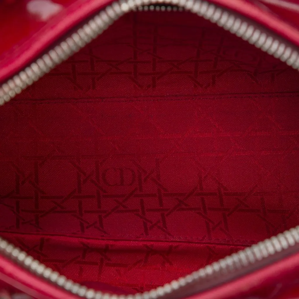 Dior Medium Patent Cannage Lady Dior Red Leather Very good - Model View