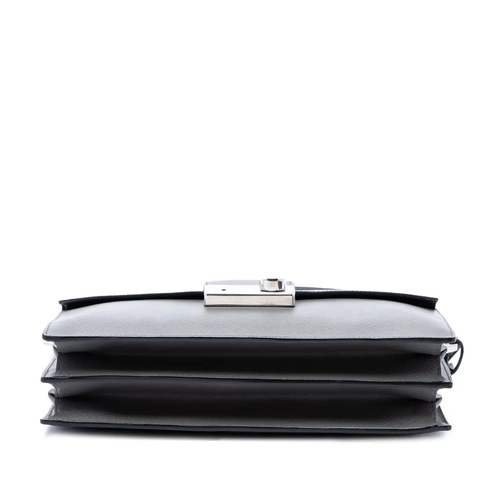 Prada Mini Saffiano Lux Sound Lock Satchel MultiColor Leather Very good - Inside View