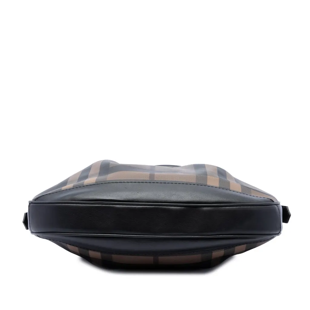 Burberry Smoke Check Coated Canvas Brooklyn Hobo Brown Very good - Inside View
